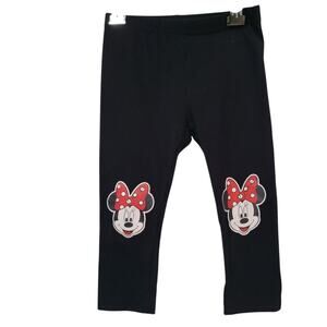 Disney Minnie Mouse SZ 2T Leggings Black Red